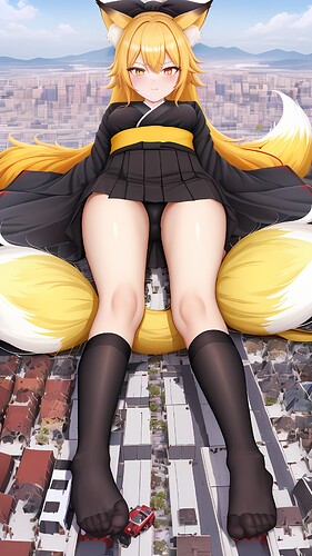 high_quality__extremely_detailed_cg_unity_8k_wallpaper__1girl__giantess__kagamine_rin__fox_girl__size_difference_fox_tail__yellow_hair__red_eyes__yellow_fox_ears__black_cloth__black__2470627819(1)