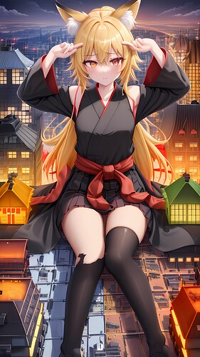 high_quality__extremely_detailed_cg_unity_8k_wallpaper__1girl__giantess__kagamine_rin__fox_girl__size_difference_fox_tail__yellow_hair__red_eyes__yellow_fox_ears__black_cloth__black_d_946596265(2)