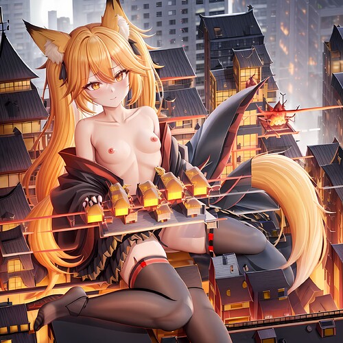 high_quality__extremely_detailed_cg_unity_8k_wallpaper__1girl__giantess__kagamine_rin__fox_girl__size_difference_fox_tail__yellow_hair__red_eyes__yellow_fox_ears__black_cloth__black__1259922248(1)